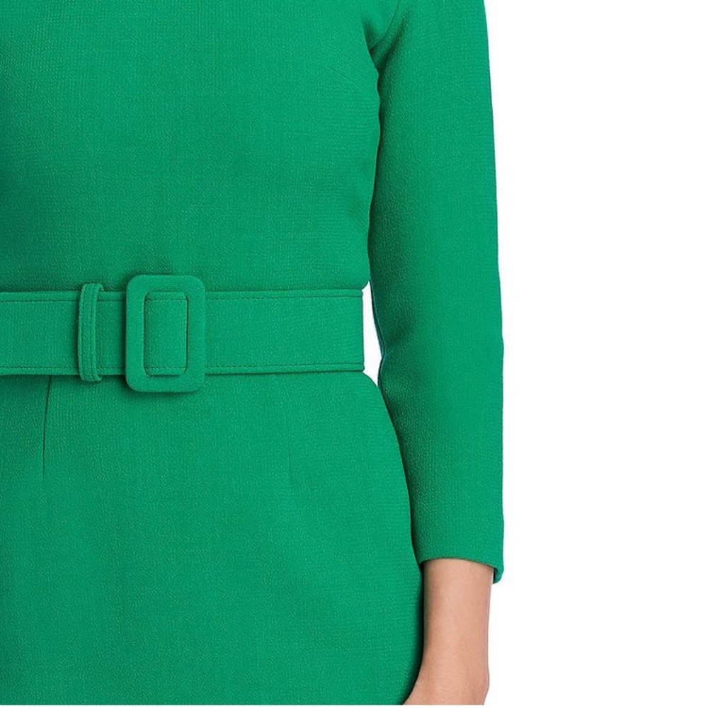 Jewel Tone Emerald Wool Crepe Dress by Editions des Robes